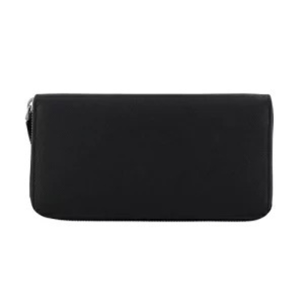 Prada Long Wallet Saffiano Leather Triangle Black  Nero Black - Picture 4 of 7
